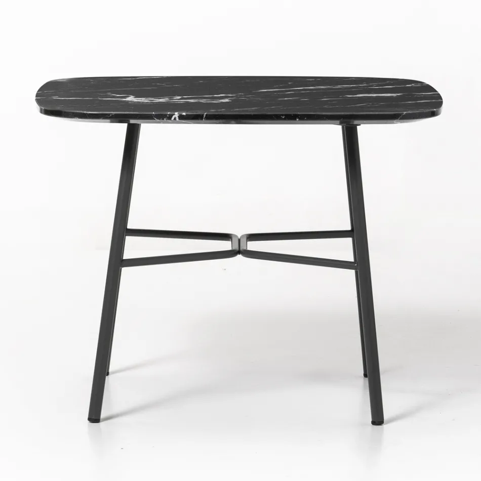 Masuta de cafea cu blat patrat din marmura Made in Italy - Makino Viadurini