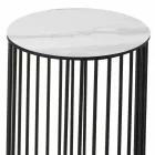 Măsuță de cafea cu blat rotund din ceramică Made in Italy - Montebianco Viadurini