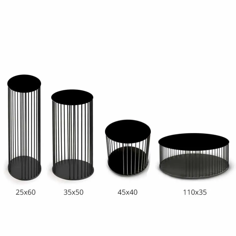 Măsuță de cafea cu blat rotund din ceramică Made in Italy - Montebianco Viadurini