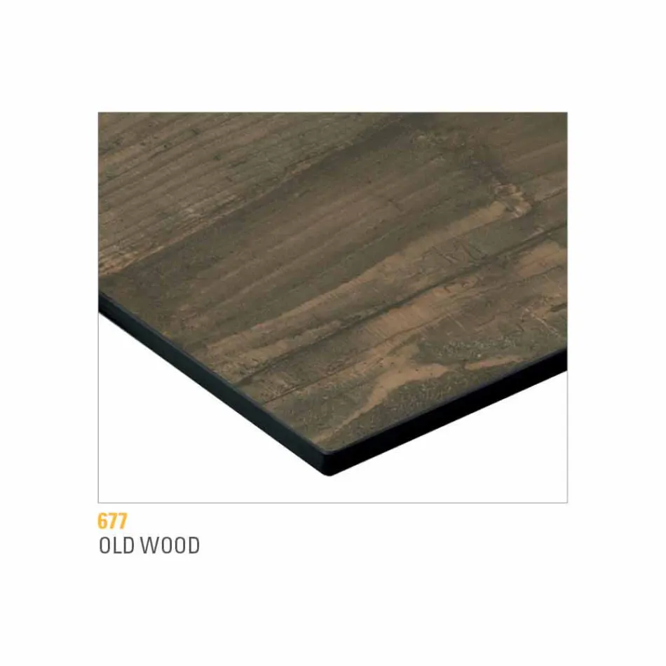 Măsuță de cafea cu blat rotund din HPL laminat Made in Italy - Mina Viadurini