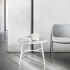 Masuta de cafea cu blat rotund din marmura Made in Italy - Makino Viadurini