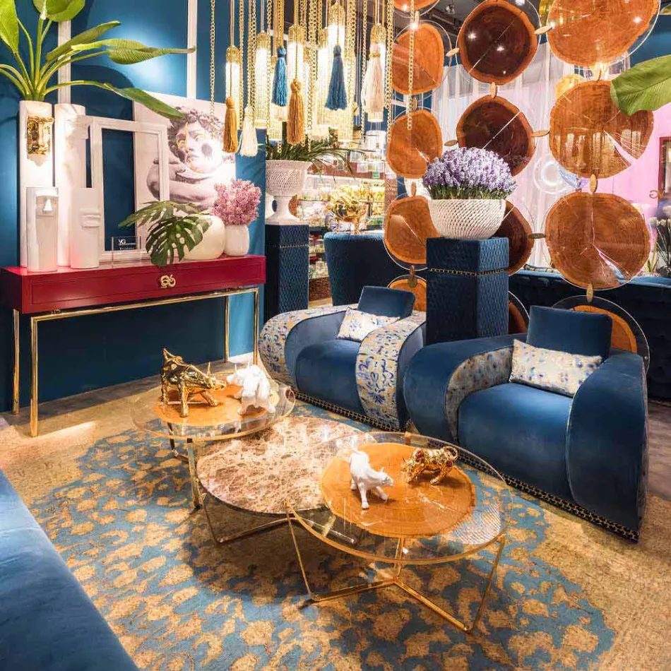 Măsuță de cafea cu sticlă rotundă și blat din lemn Made in Italy - Baviera Viadurini