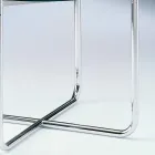 Măsuță de cafea cu blat rotund din sticlă Made in Italy - Costanza Viadurini