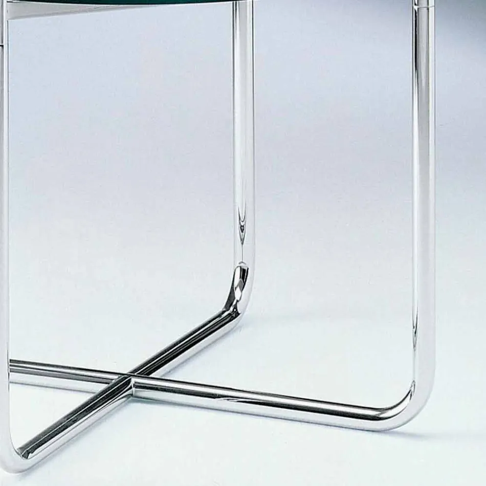 Măsuță de cafea cu blat rotund din sticlă Made in Italy - Costanza Viadurini