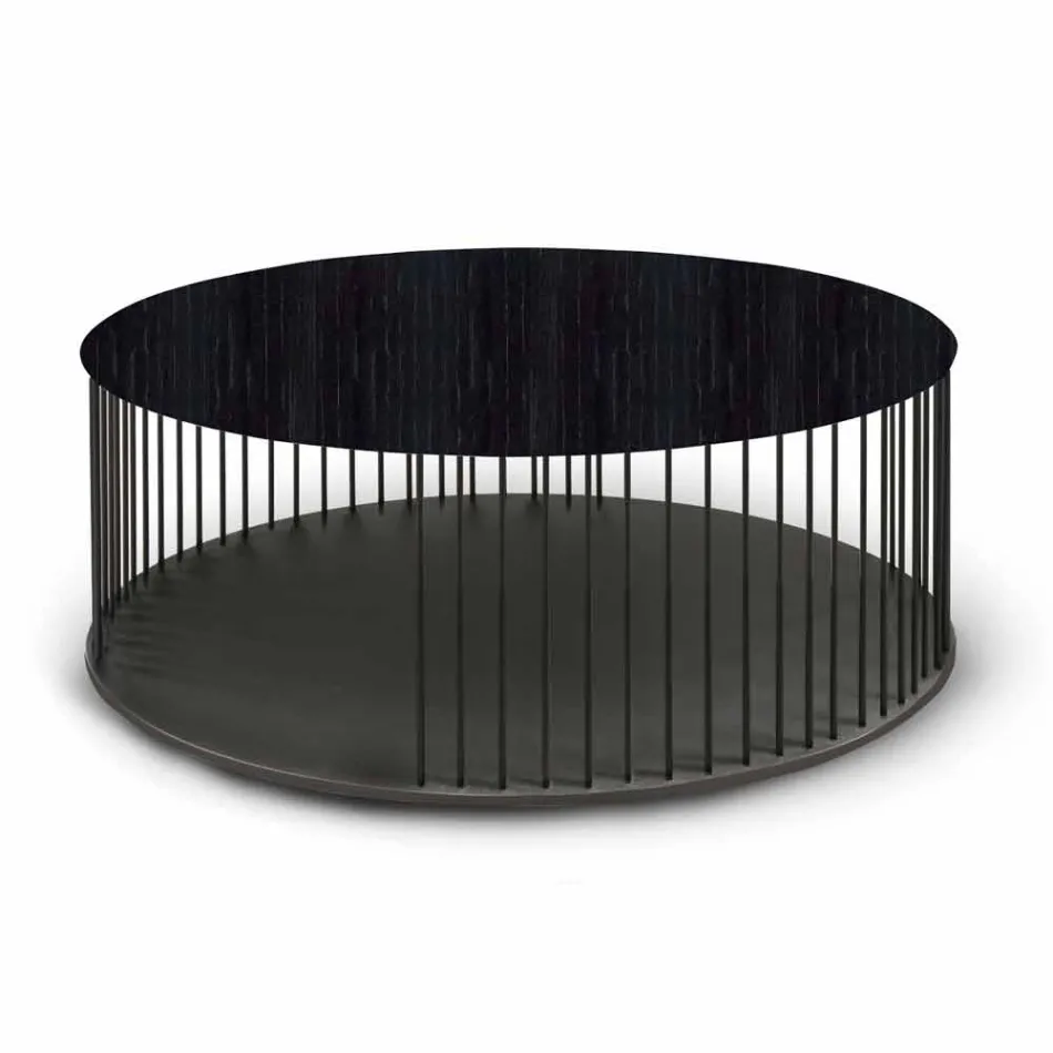 Măsuță de cafea cu blat rotund din lemn Made in Italy - Montebianco Viadurini