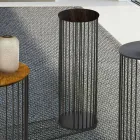 Măsuță de cafea cu blat rotund din lemn Made in Italy - Montebianco Viadurini