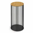 Măsuță de cafea cu blat rotund din lemn Made in Italy - Montebianco Viadurini