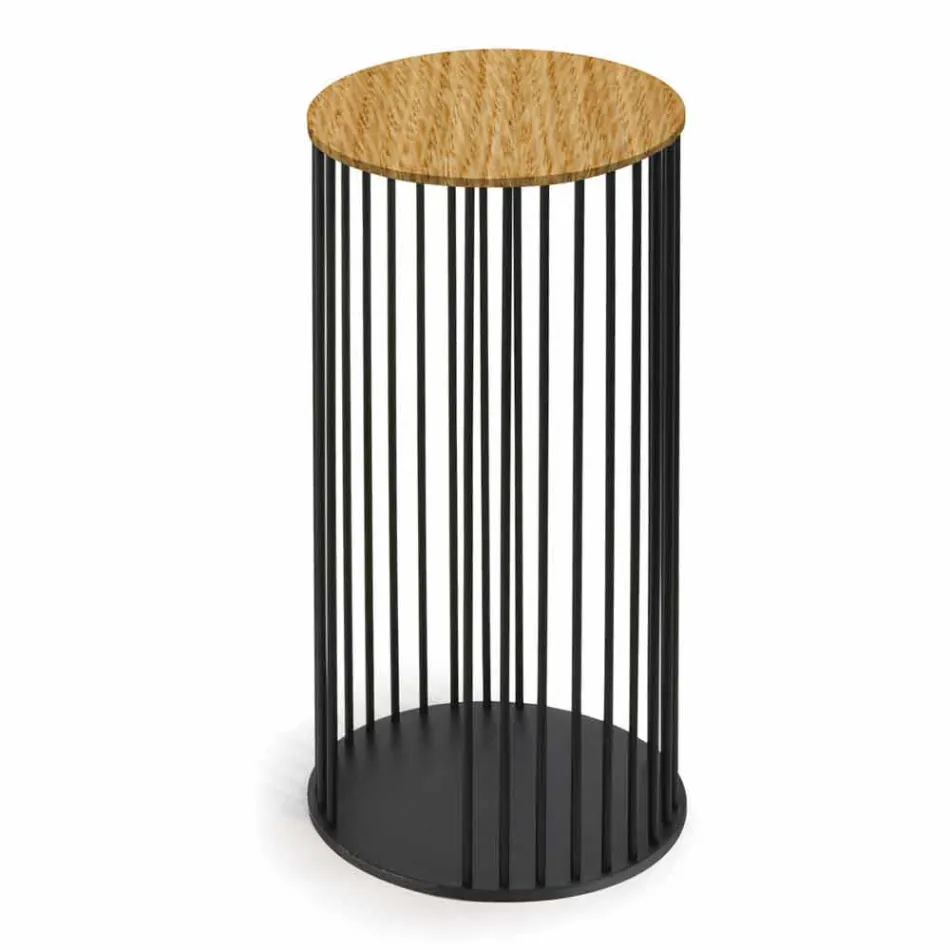 Măsuță de cafea cu blat rotund din lemn Made in Italy - Montebianco Viadurini