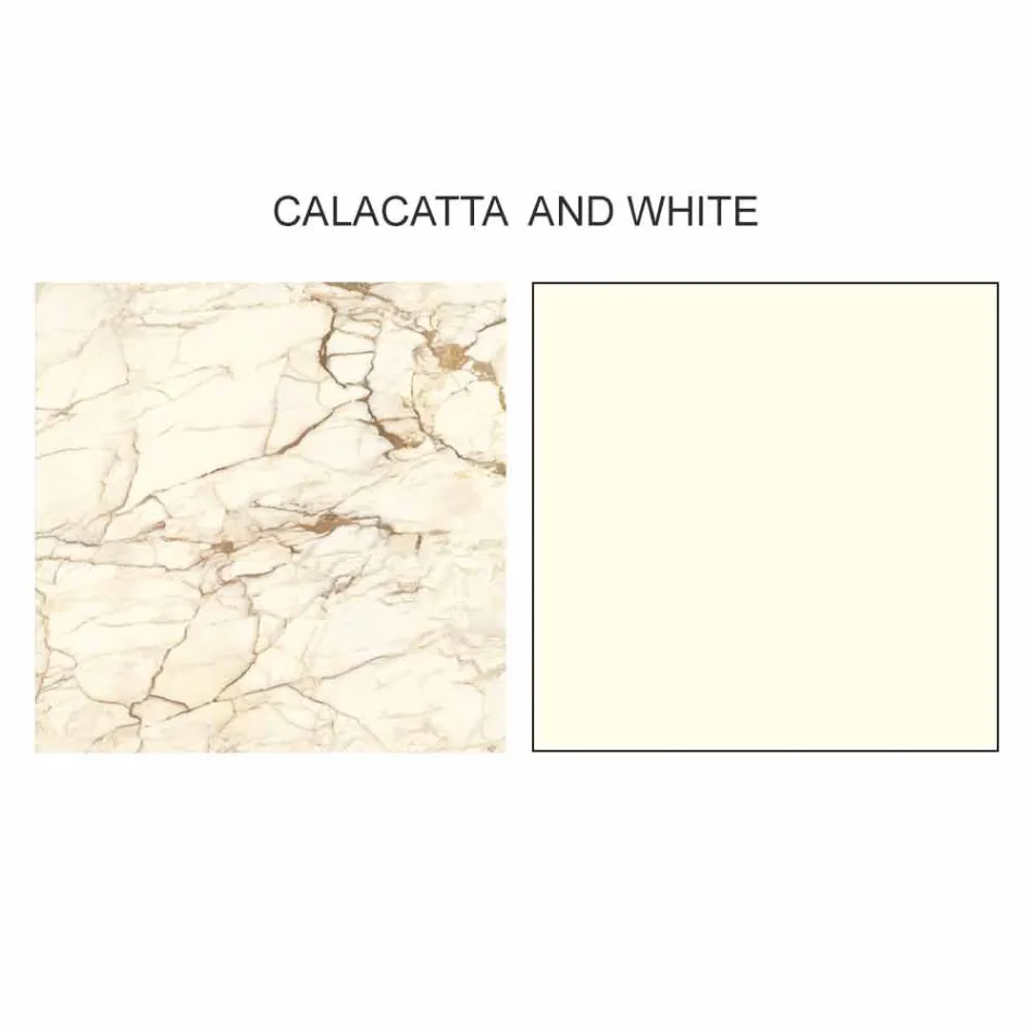 Masă de cafea de design cu 2 blaturi rotunde în Gres Made in Italy - Stockholm Viadurini