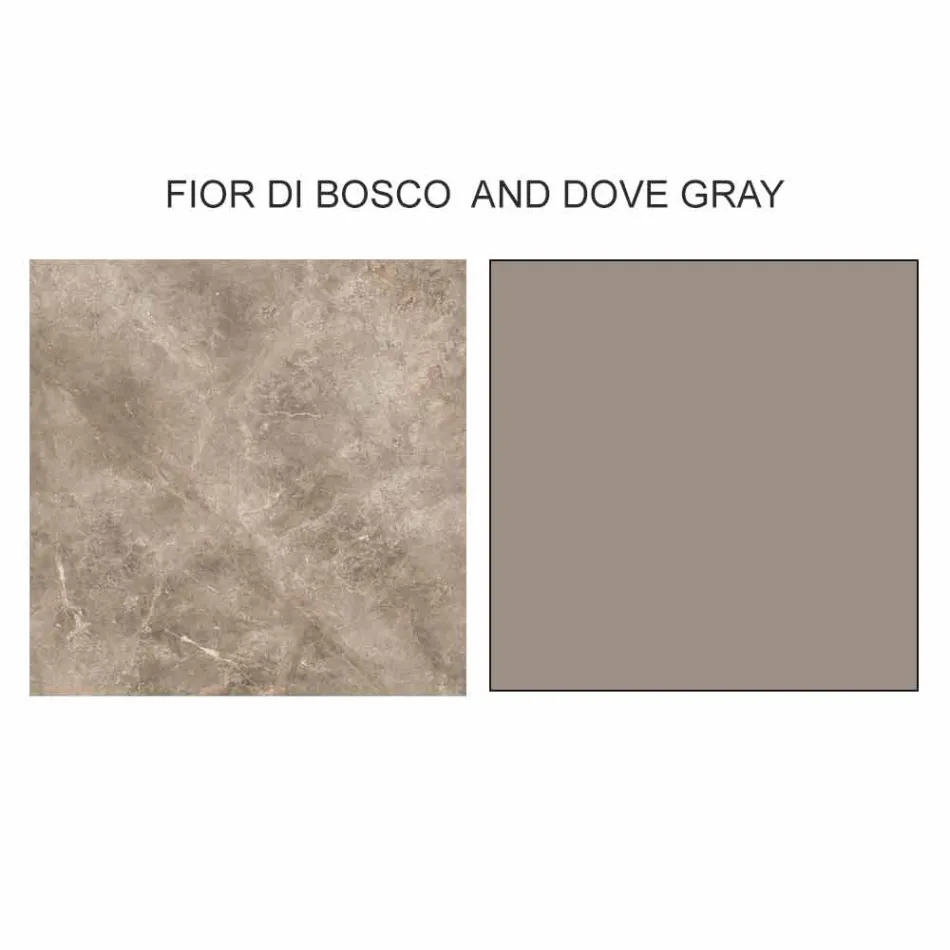 Masă de cafea de design cu 2 blaturi rotunde în Gres Made in Italy - Stockholm Viadurini