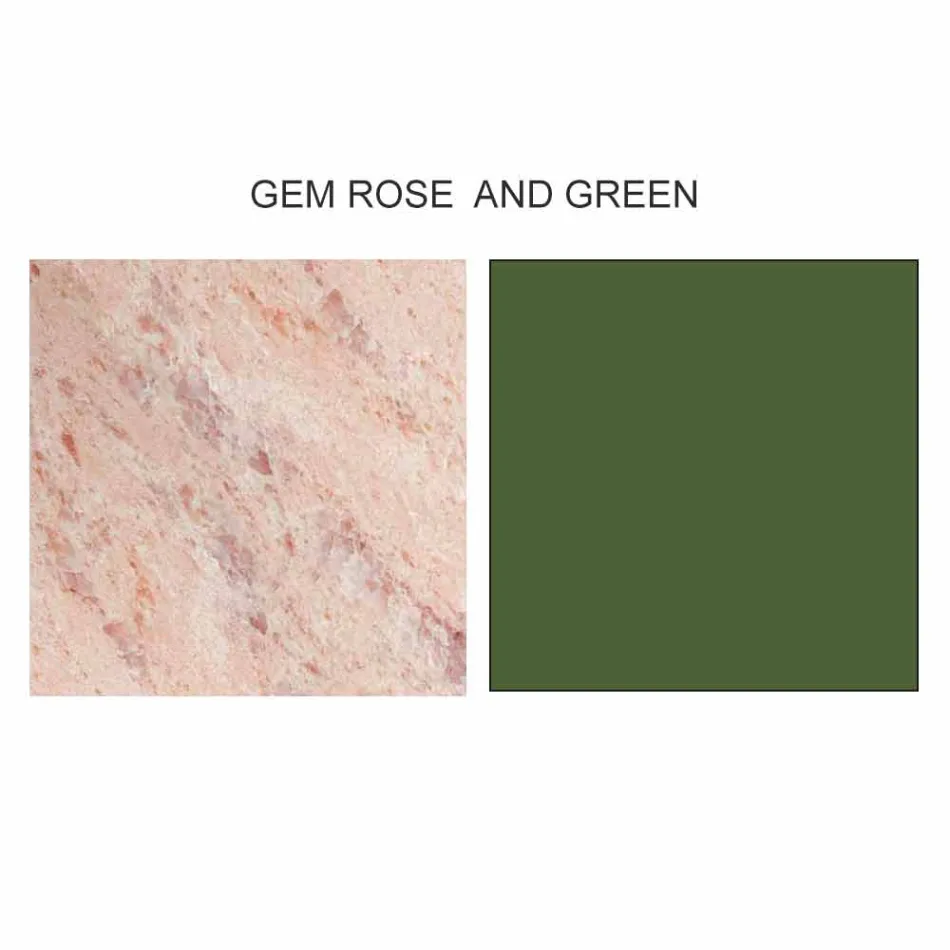 Masă de cafea de design cu 2 blaturi rotunde în Gres Made in Italy - Stockholm Viadurini