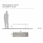 Masă de cafea design în marmură cu bază din sticlă Made in Italy - Molino Viadurini