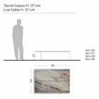 Masă de cafea design în marmură cu bază din sticlă Made in Italy - Molino Viadurini