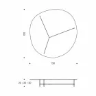 Masă de cafea design din sticlă cu bază metalică Made in Italy - Cinci Viadurini