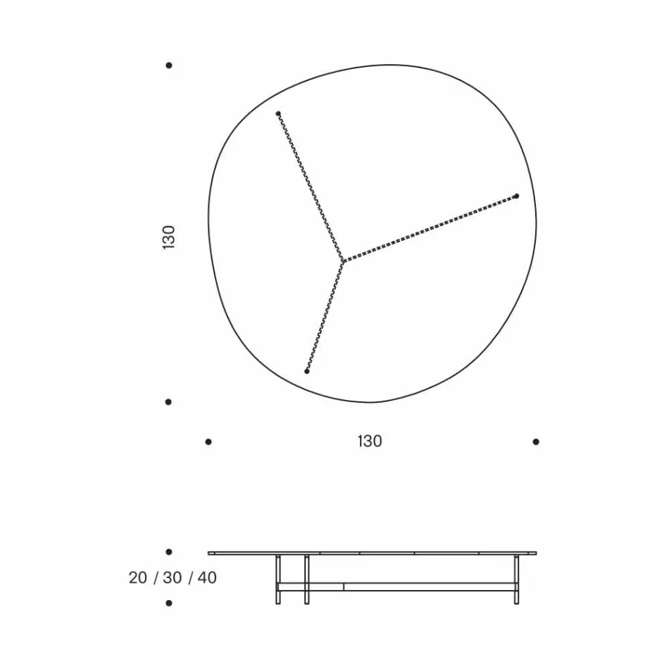 Masă de cafea design din sticlă cu bază metalică Made in Italy - Cinci Viadurini