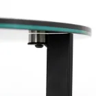 Masuta de cafea din gresie cu baza din otel Made in Italy - Aspira Viadurini