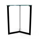 Masuta de cafea din gresie cu baza din otel Made in Italy - Aspira Viadurini