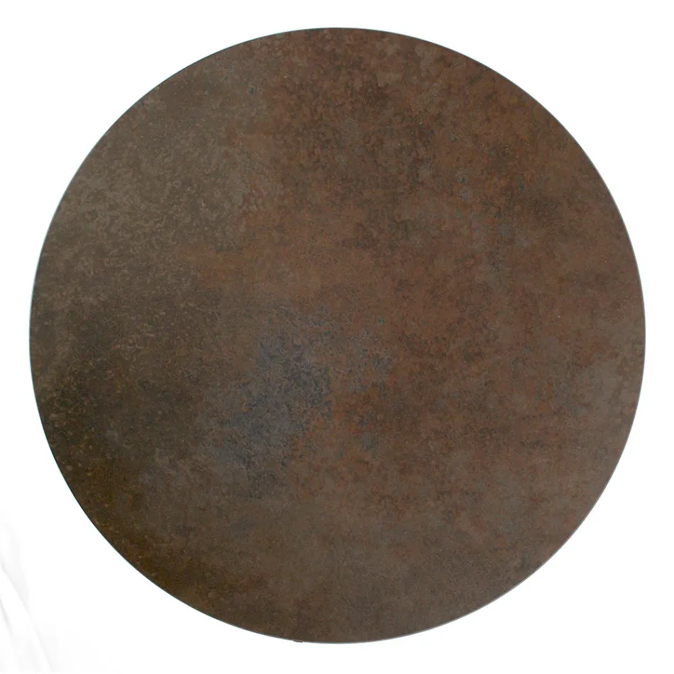 Masuta de cafea din gresie cu baza din otel Made in Italy - Aspira Viadurini