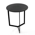 Masuta de cafea din gresie cu baza din otel Made in Italy - Aspira Viadurini