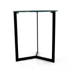 Masuta de cafea din gresie cu baza din otel Made in Italy - Aspira Viadurini