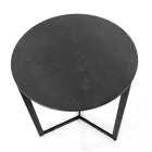 Masuta de cafea din gresie cu baza din otel Made in Italy - Aspira Viadurini