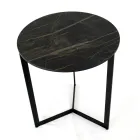 Masuta de cafea din gresie cu baza din otel Made in Italy - Aspira Viadurini