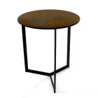 Masuta de cafea din gresie cu baza din otel Made in Italy - Aspira Viadurini