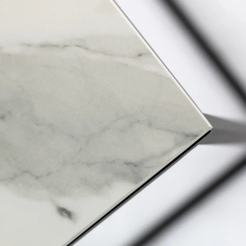 Masuta de cafea din gresie si baza din otel Made in Italy - Birba Viadurini