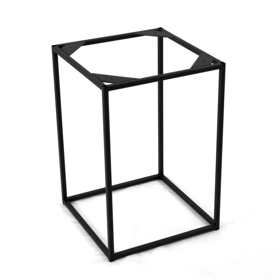 Masuta de cafea din gresie si baza din otel Made in Italy - Birba Viadurini