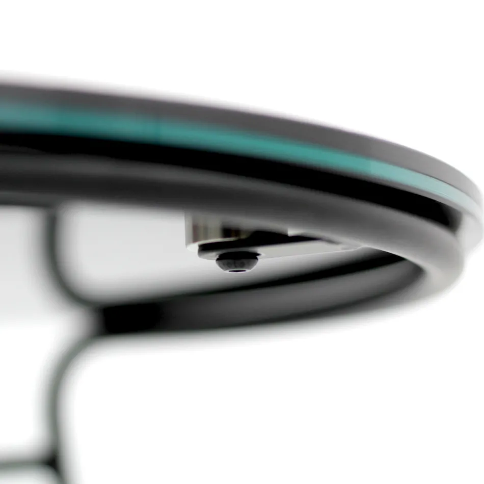 Masuta de cafea din portelan Grès si baza rotunda Made in Italy - Tullia Viadurini