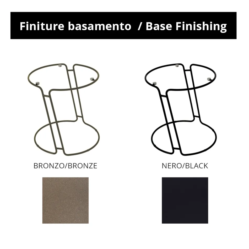 Masuta de cafea din portelan Grès si baza rotunda Made in Italy - Tullia Viadurini