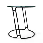 Masuta de cafea din portelan Grès si baza rotunda Made in Italy - Tullia Viadurini