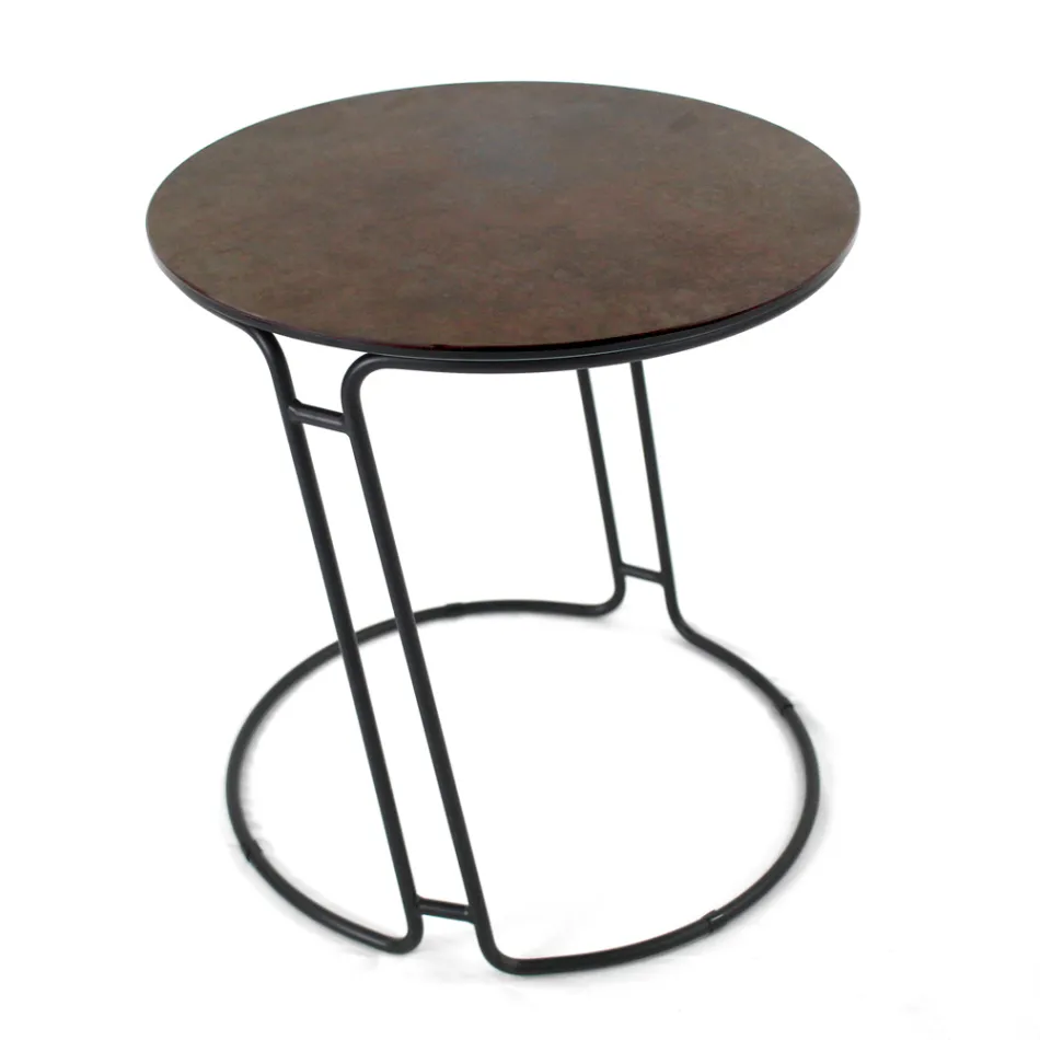 Masuta de cafea din portelan Grès si baza rotunda Made in Italy - Tullia Viadurini