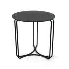 Masuta de cafea din gresie rotunda si baza cu 3 semilune Made in Italy - Arepa Viadurini