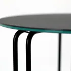 Masuta de cafea din gresie rotunda si baza cu 3 semilune Made in Italy - Arepa Viadurini