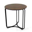 Masuta de cafea din gresie rotunda si baza cu 3 semilune Made in Italy - Arepa Viadurini