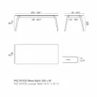 Măsuță de cafea din laminat alb sau negru în 2 dimensiuni - Faz Wood de Vondom Viadurini