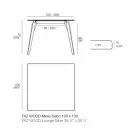 Măsuță de cafea din lemn și Hpl diferite culori 2 dimensiuni - Faz Wood de Vondom Viadurini