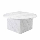 Măsuță de cafea în format de marmură albă de Carrara din 3 bucăți - Marsala Viadurini