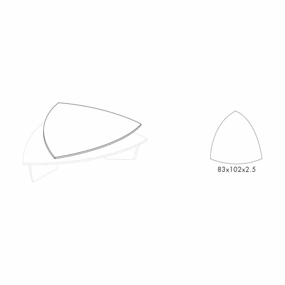 Măsuță de cafea din MDF lăcuit cu blat pivotant Made in Italy - Lisa Viadurini