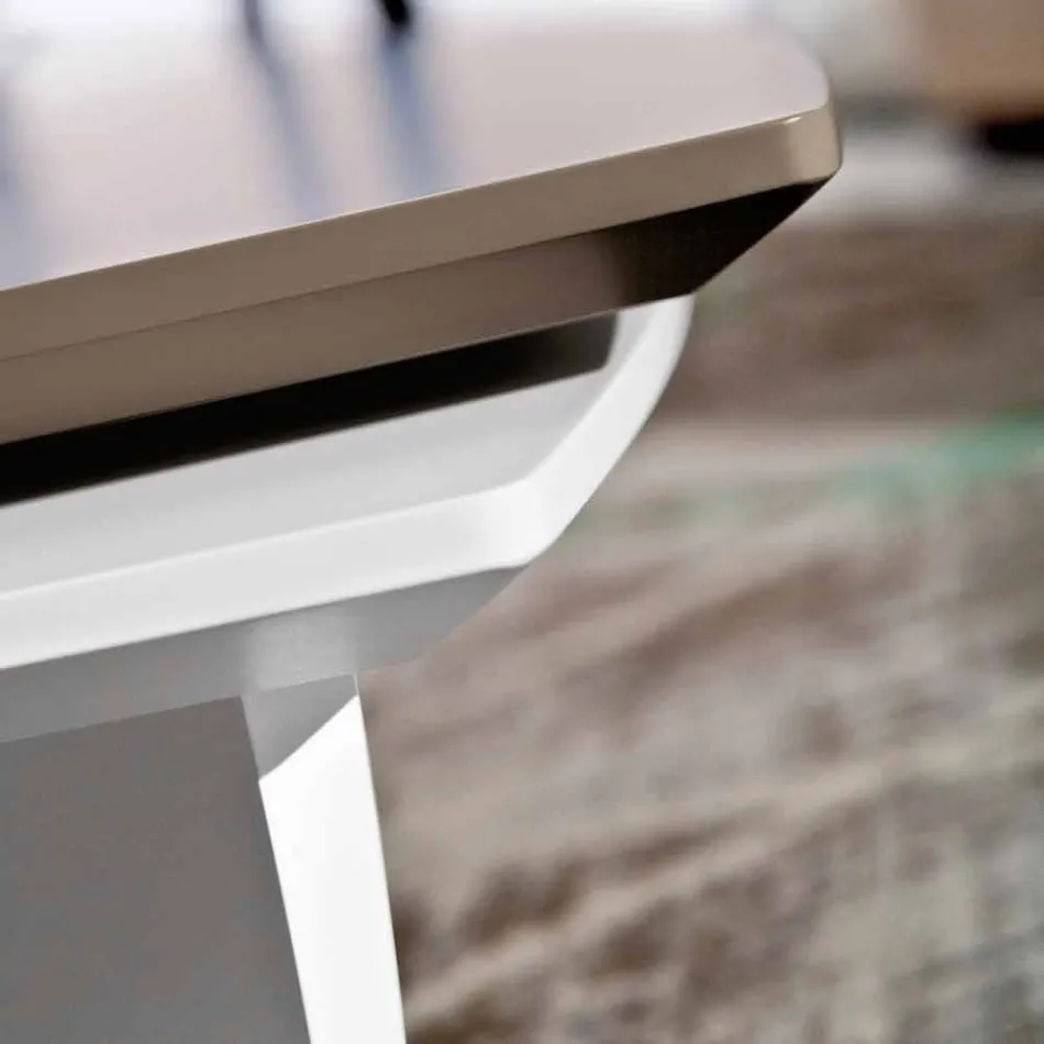 Măsuță de cafea din MDF lăcuit cu blat pivotant Made in Italy - Lisa Viadurini