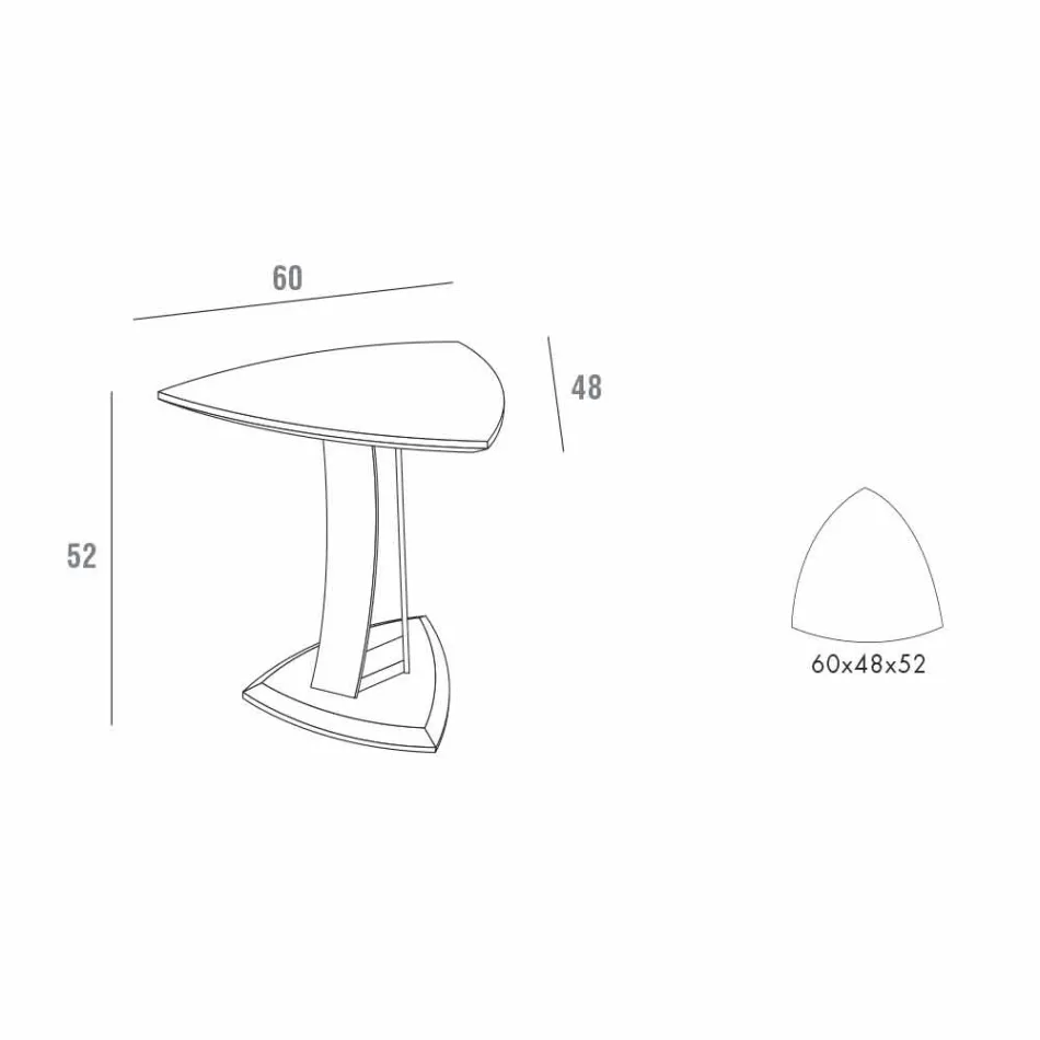 Măsuță de cafea din MDF lăcuit Made in Italy, de înaltă calitate - Lisa Viadurini
