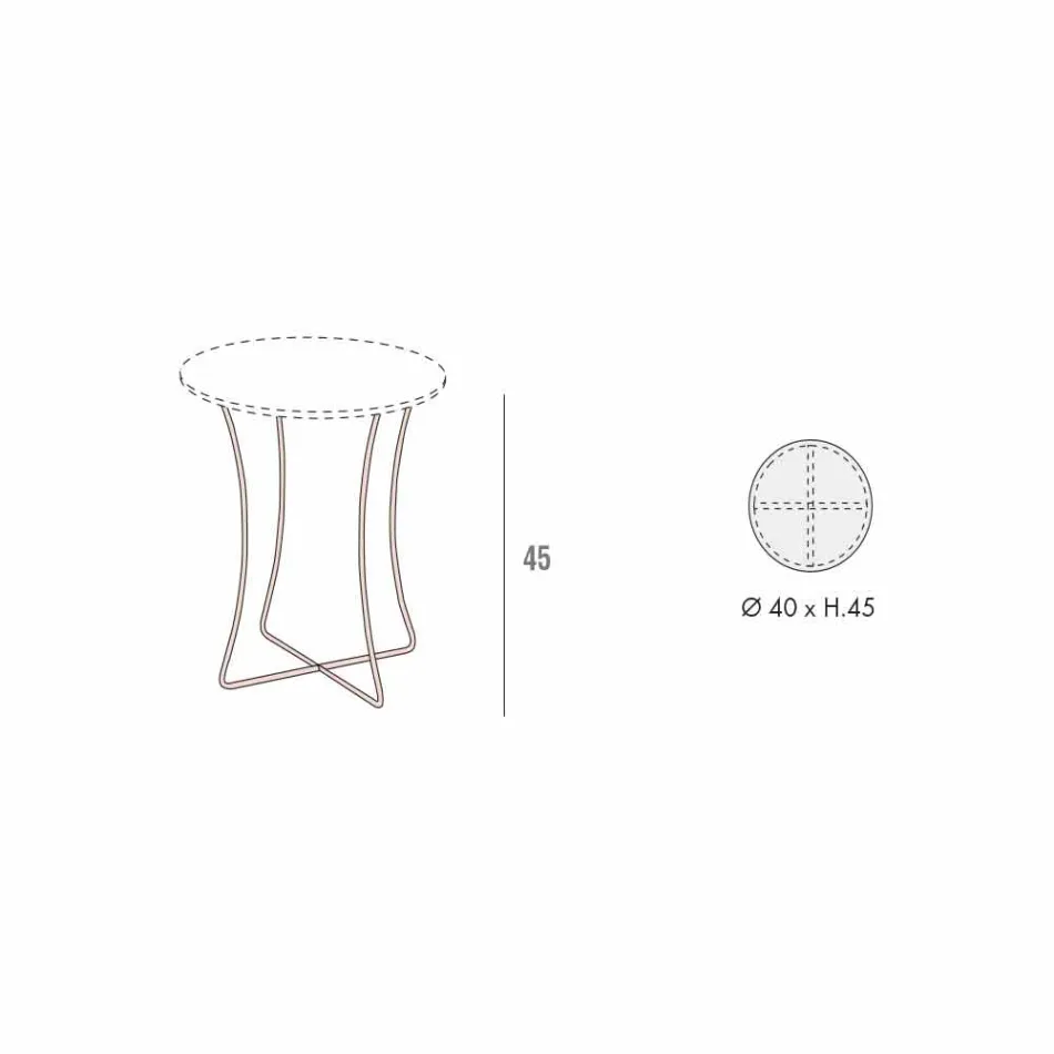 Masa de cafea din metal cu tava pentru containere Made in Italy - Numbo Viadurini