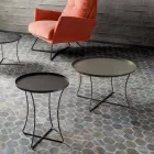 Masa de cafea din metal cu tava pentru containere Made in Italy - Numbo Viadurini