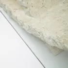 Masuta de cafea Fossil Stone cu blat din sticla securizata - Isabel Viadurini