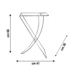 Masuta de cafea din plexiglas din Virgin Polymer Made in Italy - Elsa Viadurini