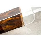 Masuta de cafea in plexiglas transparent sau cu lemn de design - ipsos Viadurini