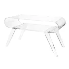 Masuta de cafea in plexiglas transparent sau cu lemn de design - ipsos Viadurini