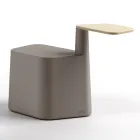 Masuta de cafea din polietilena si lemn de mesteacan Made in Italy - Clio Viadurini