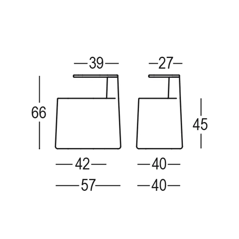 Masuta de cafea din polietilena si lemn de mesteacan Made in Italy - Clio Viadurini